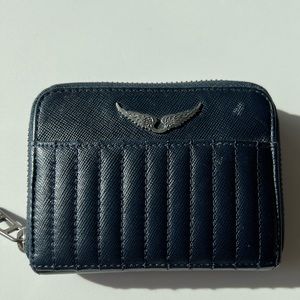 Zadig & Voltaire navy square wallet